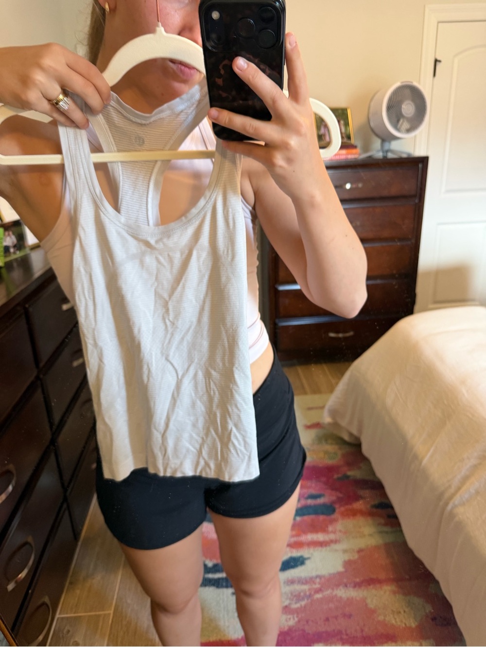 White Lulu tank top size 6